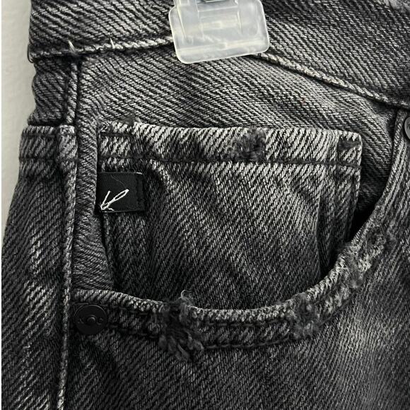 Kancan 90’s Boyfriend Jeans Women’s Sz 11/29 Black Distressed Baggy Button Fly - Picture 6 of 13